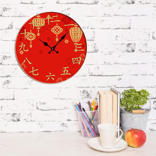 中国の壁掛け Amazon.co.jp: なまけ者雑貨屋 中国の数字 壁掛け時計 中国書道 漢字